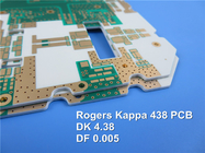 Kappa 438 rf-PCB Rogers 60mil 1.524mm DK 4,38 drukte Kringsraad met Onderdompelingsgoud voor Draadloze Meters