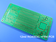 Rogers RO4003C+FR4 PCB-basis op koolwaterstof-/keramische laminaat met ENIG