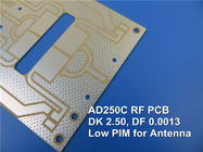 Rogers AD250C High Frequency PCB RF Microwave PCB op 60mil 1.524mm Substraten met onderdompeling goud