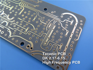 TLX-0 2-lagig stijf PCB Gebouwd op PTFE glasvezelcomposites met onderdompeling Goud RF Microwave Substraat