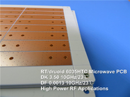 RT/duroïde 6035HTC Double-sided high frequency stijf PCB met 1 oz koper en onderdompeling goud voor RF/microwave