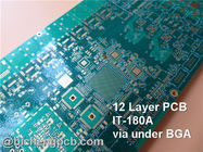 12-laag BGA PCB, HDI-PCB Blind via, Begraven via Multi-layer PCB, Hoogte - PCB van de dichtheidsinterconnectie, via en zijn functie