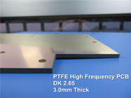 Het metaal baseerde Hoge die Frequentiepcb op 3.0mm PTFE met 1.0oz-het Goud van de deklaagonderdompeling voor Radioapparaat wordt voortgebouwd