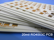 Rogers 4003 20mil 0.508mm van Microgolfpcb RO4003C Tweezijdige rf PCB van de Hoge Frequentiepcb