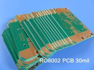 Rogershf PCB op RT/Duroid 6002 30mil 0.762mm DK2.94 met Onderdompelingsgoud wordt voortgebouwd voor Global Positioning System-Antennes die