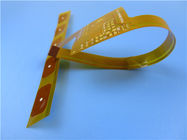 Dubbele Laag Flexibele die PCB op Polyimide met Onderdompelings Gouden en Geel Masker wordt voortgebouwd