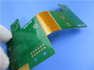 4 laag flex-Stijve die PCB op 1.6mm FR4 en 0.2mm Polyimide met Masker van het Onderdompelings het Gouden en Groene Soldeersel voor Instrument wordt voortgebouwd