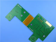 4 laag flex-Stijve die PCB op 1.6mm FR4 en 0.2mm Polyimide met Masker van het Onderdompelings het Gouden en Groene Soldeersel voor Instrument wordt voortgebouwd