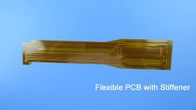 Flexibele Gedrukte die Kring (FPC) op Polyimide met Onderdompelingsgoud en Versteviger voor Verbindingsstrook #FPC wordt voortgebouwd Manufactur