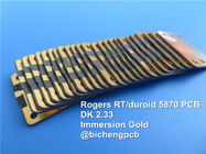 Rogers RT/Duroid 5870 20mil 0.508mm Dubbele Sied rf PCB van Hoge Frequentiepcb voor de Toepassingen van de Millimetergolf