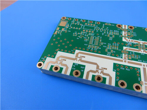 10-layer multilayer hybrid RO4350B+Tg170 TU-768 FR4 RF/microwave PCB with Resin-Filled and Plated-Flat Vias