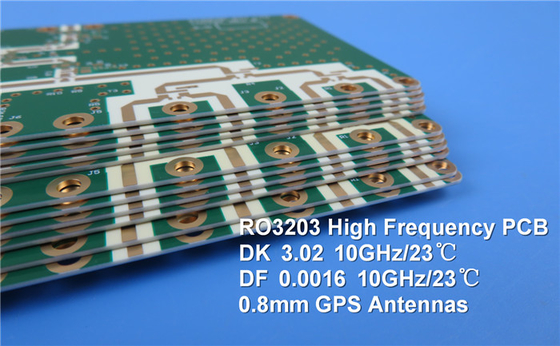 RO3203 PCB 2-Layer 60mil ∙ Immersion Gold ∙ keramische gevulde laminaat versterkt met geweven glasvezel