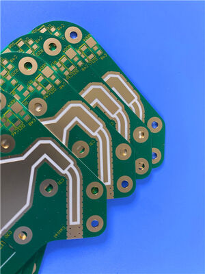 Rogers AD250C laminaat en op maat gemaakte dubbelzijdige PCB met hoge frequentie, gebouwd op een substraat van 0,508 mm (20 mil) met puur gouden oppervlak / geen blinde via's / begraven via's