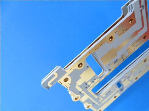 Rogers CLTE-MW Hoogfrequentielaminaat met een kerndikte van 0,102 mm Dubbelzijdig CLTE-MW PCB met Pure Goud Plating voor 5G en andere millimetergolf toepassingen