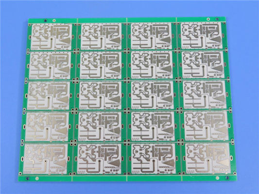 4 PCB van de laag Hoge die Frequentie op Kern 2 van 10mil RO4350B met Onderdompelingsgoud wordt voortgebouwd voor Draadloos Antennesysteem