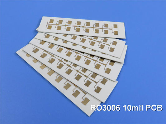 Rogers RO3006 Hoogfrequente Printplaat 2-Laags Rogers 3006 10mil PCB DK6.15 DF 0.002 RF Magnetron Goud PCB